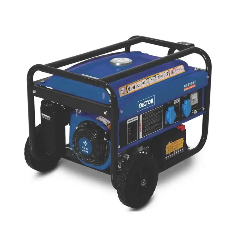 Factor KGL3500CE Benzinli İpli Marşlı Monofaze Jeneratör 3,5 Kva