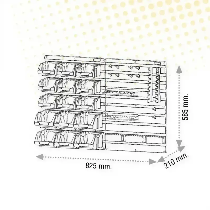 Eurostar KKW6035 Duvar Panel Seti Avadanlık Askı 35 Parça