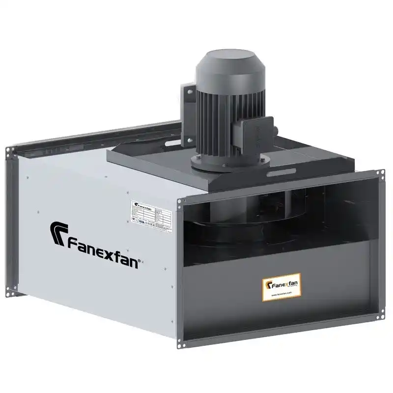 Fanexfan FHDK-SY-400 Harici Motorlu Geriye Eğik Seyrek Kanatlı Dikdörtgen Kanal Fanı Monofaze