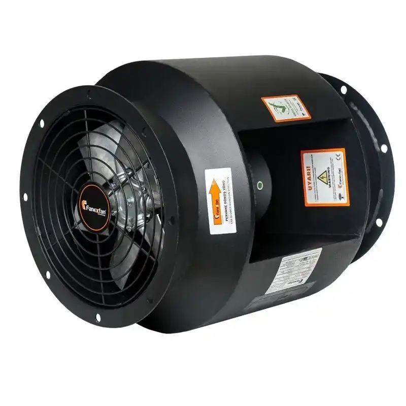 Fanexfan FRTF-300 (2) Yuvarlak Kanal Tipi Aksiyal Tüp Fanlar (Motor Hava Akımı Dışına 180 Derece Dayanıklı) Trifaze