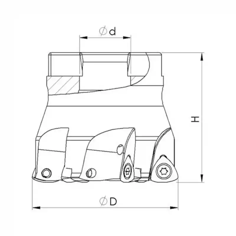 Heikenei BMR 63x6 022 P26335R-14 Tarama Başlığı (High Feed) WLTR
