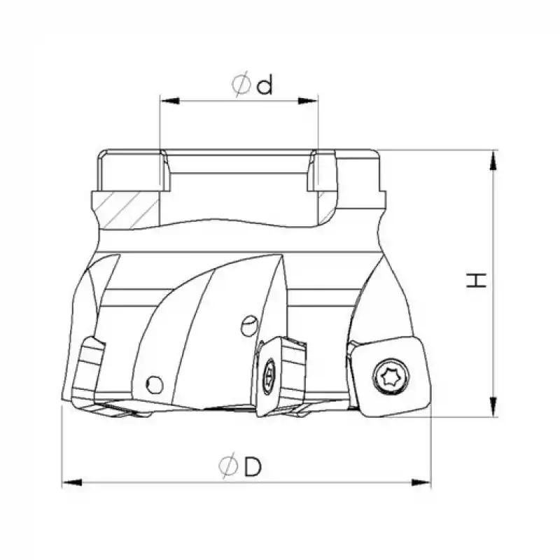 Heikenei BMR 80x6 027 SDMT 1204 Tarama Başlığı (High Feed) ISO