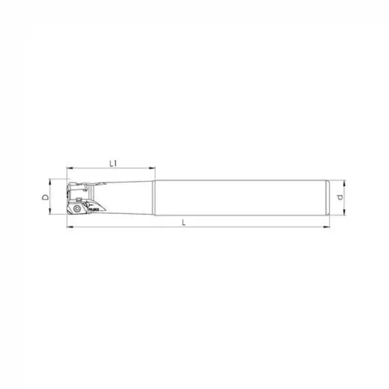 Heikenei BMR D25 W25 L160 Z04 LNMU 0303 Silindir Saplı Takma Uçlu Freze (High Feed) TNG