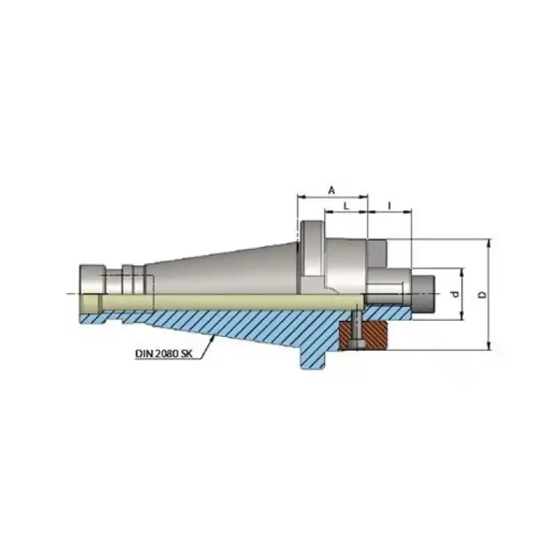 Heikenei DK40 Ø40-30 Alın Kamalı Malafa DIN2080