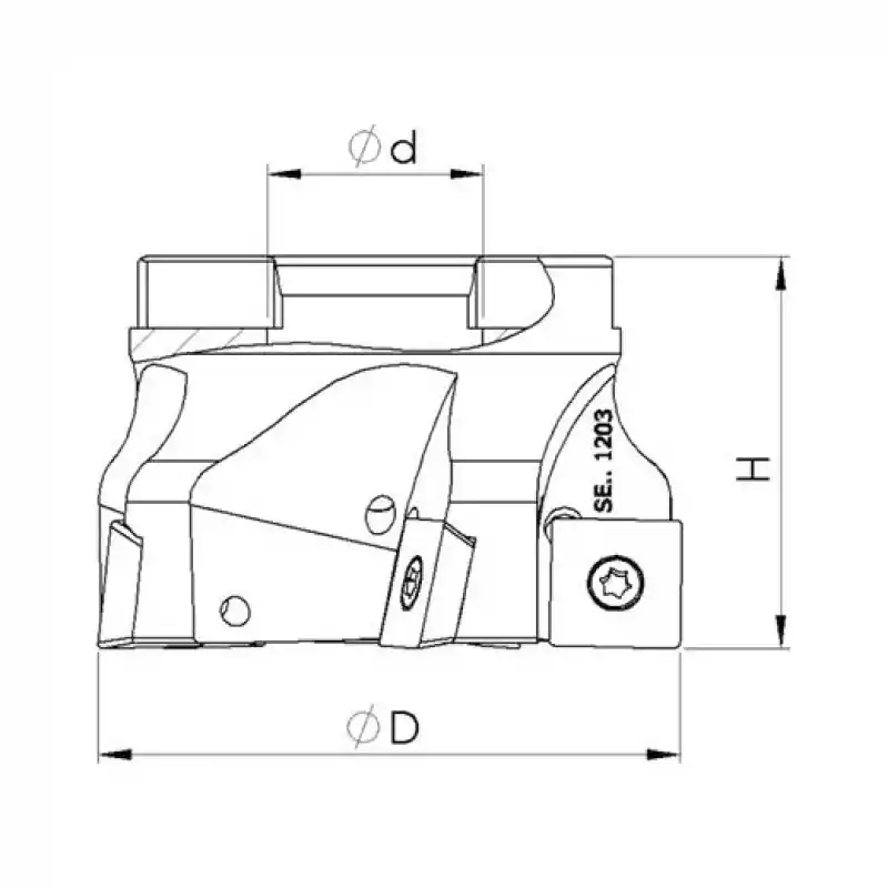 Heikenei EM90 125x8 040 SEET 1203 Tarama Başlığı ZCC
