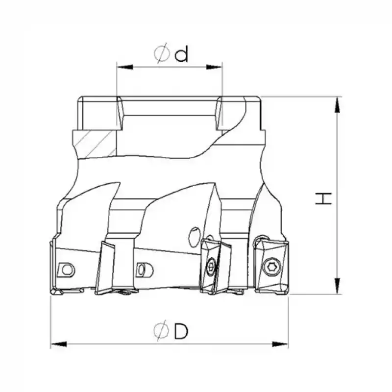 Heikenei EM90 50x6 022 APKT 10T3 Tarama Başlığı ZCC