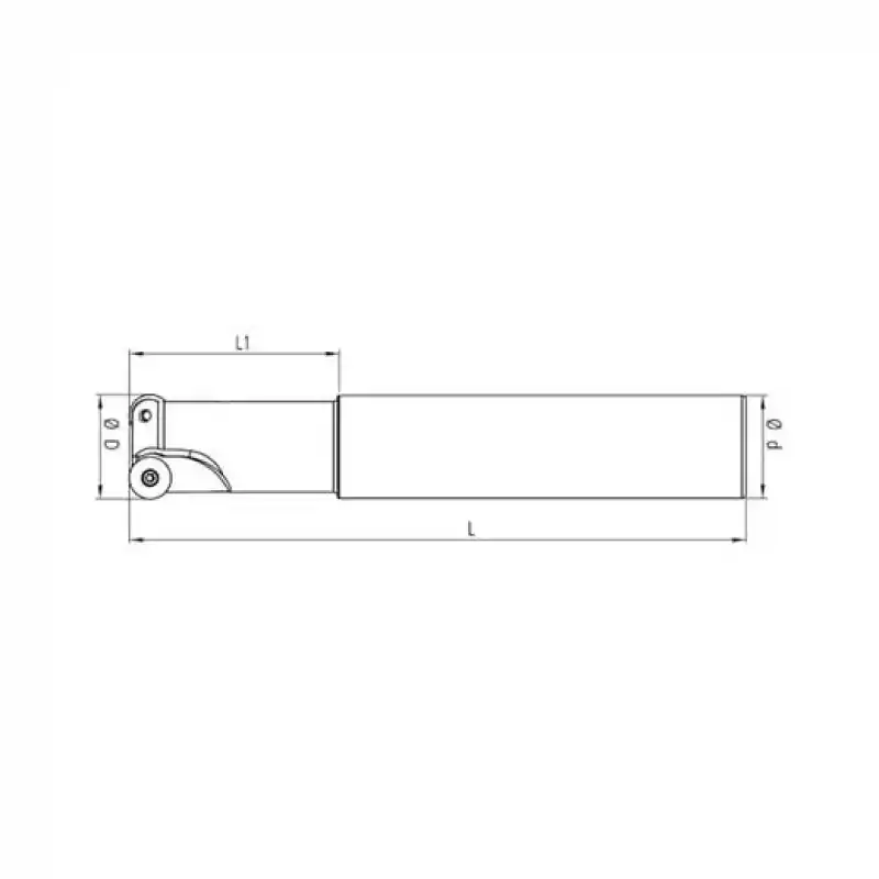 Heikenei EMR D12 W12 L100 Z02 RD..0501 Silindir Saplı Takma Uçlu Freze ISO