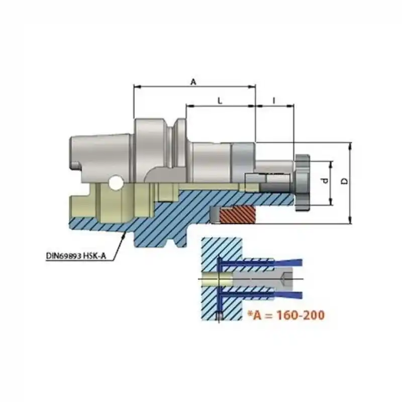 Heikenei HSK63-A Ø32-60 Kombine Malafa DIN69893