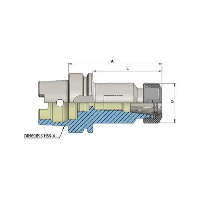 Heikenei HSK63-A ER25-130 Pens Başlığı ER Tipi DIN69893