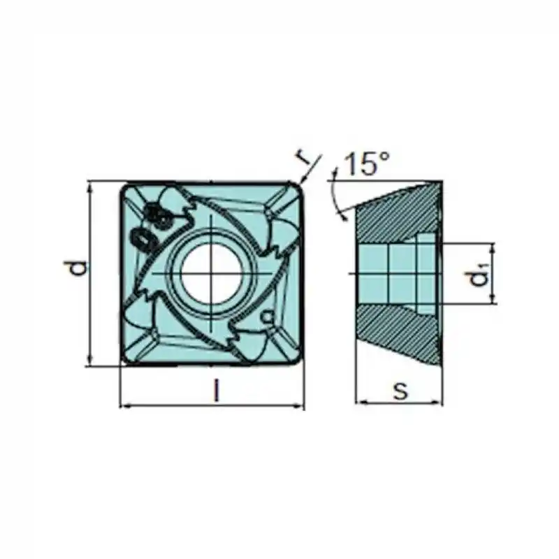 Heikenei SDMT100408-TR-NK-HAK20M Frezeleme Elmas Uç 10’lu Paket