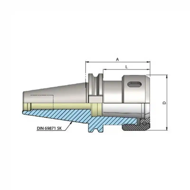 Heikenei SK40 E444-100 Pens Başlığı E Tipi DIN69871