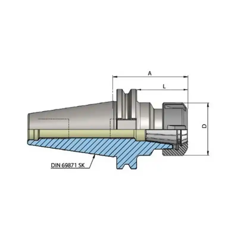 Heikenei SK50 ER40-80 Pens Başlığı ER Tipi DIN69871