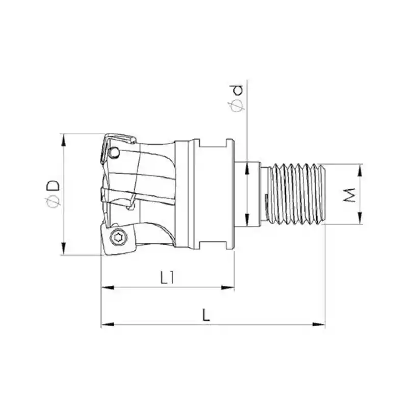 Heikenei VT BMR 32x4 M16 SDMX 09T3 Vidalı Tarama Başlığı (High Feed) PLBT