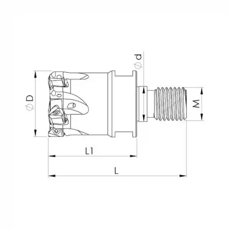 Heikenei VT EM90 25x4 M12 TNGX 1004 Vidalı Tarama Başlığı PRMT