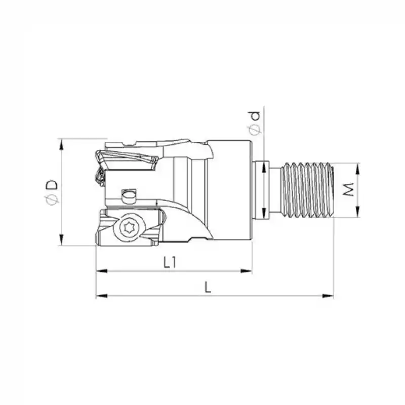 Heikenei VT EM90 40x4 M16 AOMT 1605 Vidalı Tarama Başlığı INGRSL