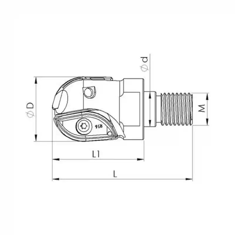 Heikenei VT EMR 32x2 M16 XPHT 32 R16 Vidalı Tarama Başlığı ZCC