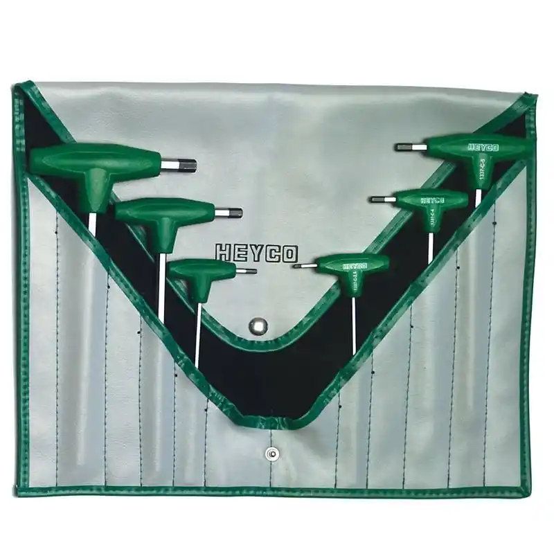 Heyco 6 Parça Altıgen Alyan Vidalar için T Tipi Alyan Anahtar Takımı