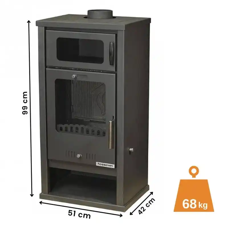 Hoşseven Troy Fırınlı Şömine Soba