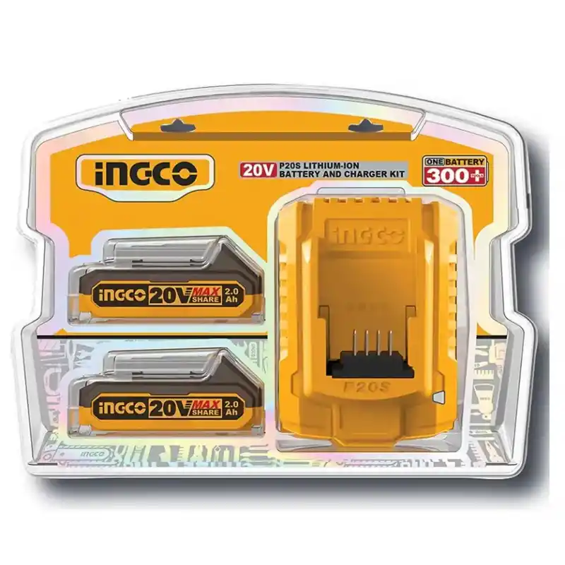 Ingco FBCPK1222E Akü ve Şarj Cihazı Seti 20V 2.0Ah