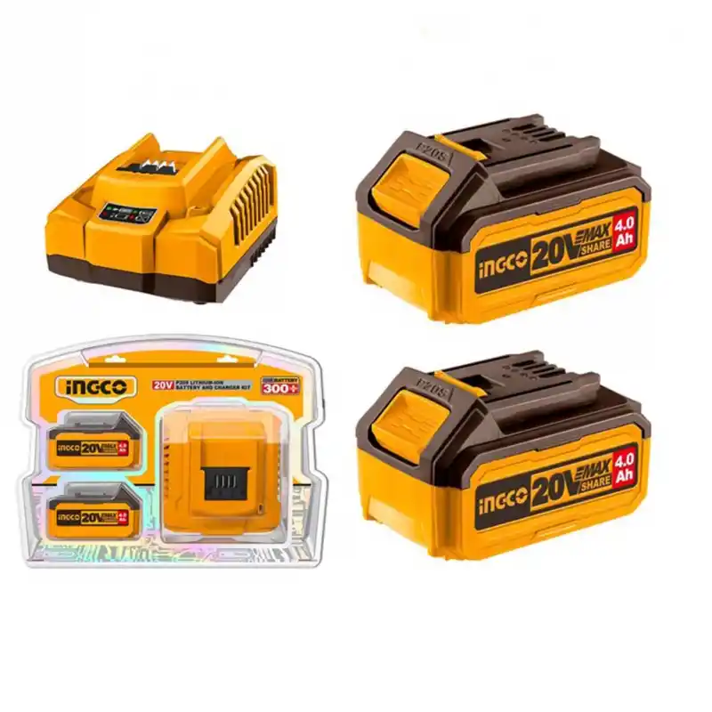 Ingco FBCPK1424E Akü ve Şarj Cihazı Seti 20V 2x4.Ah
