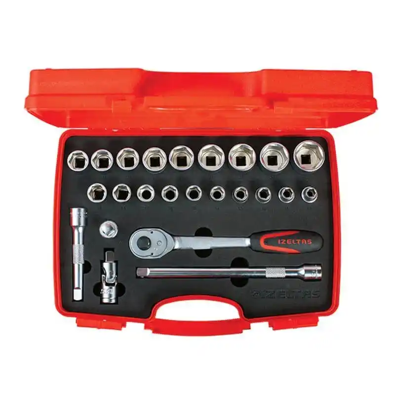 İzeltaş 1113002024 1/2 24 Parça Altı Köşe Lokma Anahtar Takımı