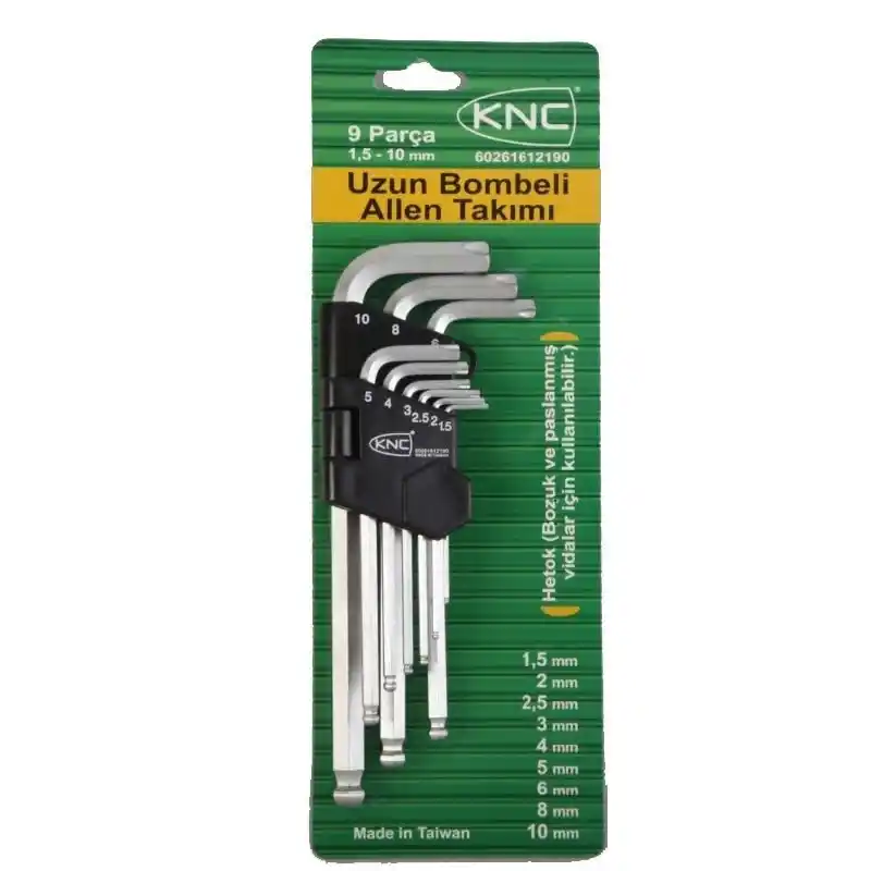 KNC 9 Parça 1,5-10mm Alyan Takımı