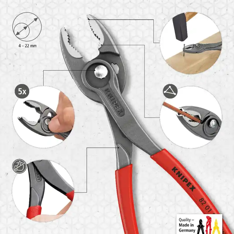 Knipex 00 19 61 V01 TwinGrip Kayar Mafsallı Pense Seti