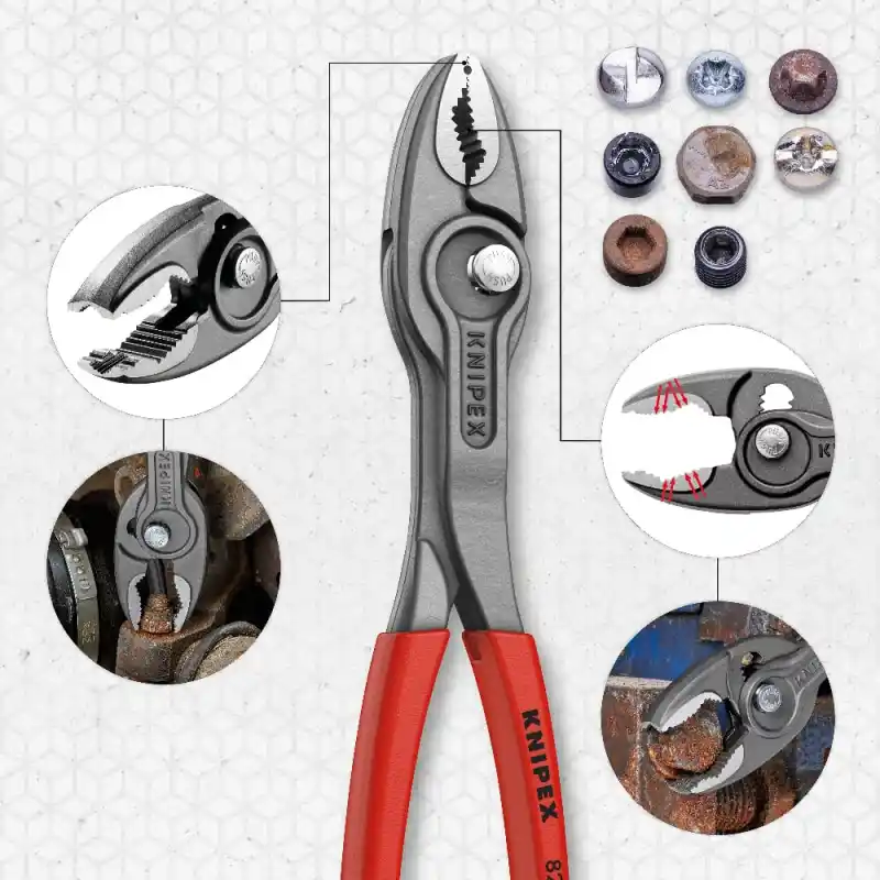 Knipex 00 19 61 V01 TwinGrip Kayar Mafsallı Pense Seti