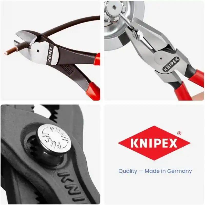 Knipex 00 20 10 Kombine Pense+Yan Keski+Fort Pense Seti