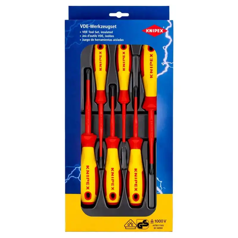 Knipex 00 20 12 V04 VDE Düz Uçlu Tornavida Seti