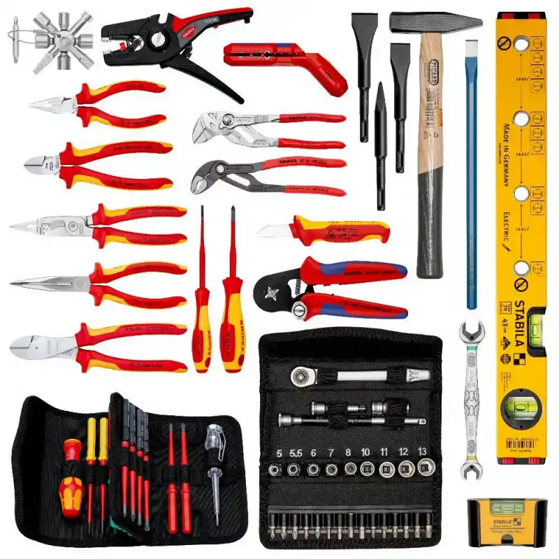 Knipex 00 21 42 Big Twin Dolu Elektrikçi Alet Çantası 63 Parça