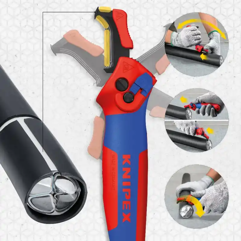 Knipex 16 50 145 SB Cırcırlı Soyma Soyma Bıçağı