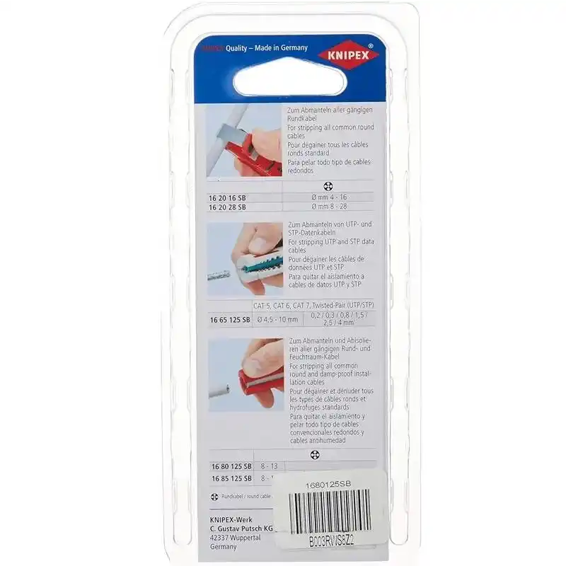 Knipex 16 80 125 SB 125mm Universal Kablo Sıyırma Aleti