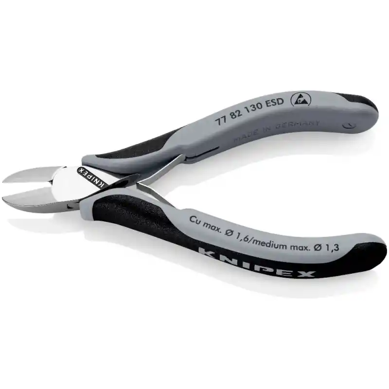 Knipex 77 82 130 ESD Hassas Elektronikçi Yan Keski 130 mm
