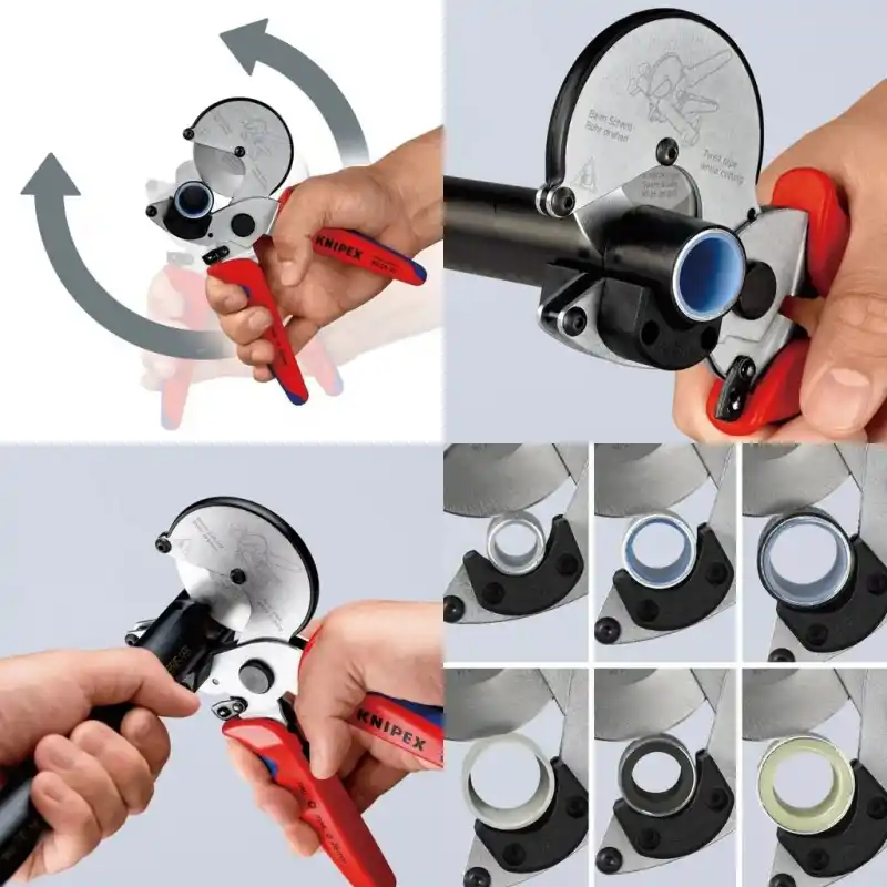 Knipex 90 25 40 Kompozit ve Plastik Boru Makası 25-40 mm