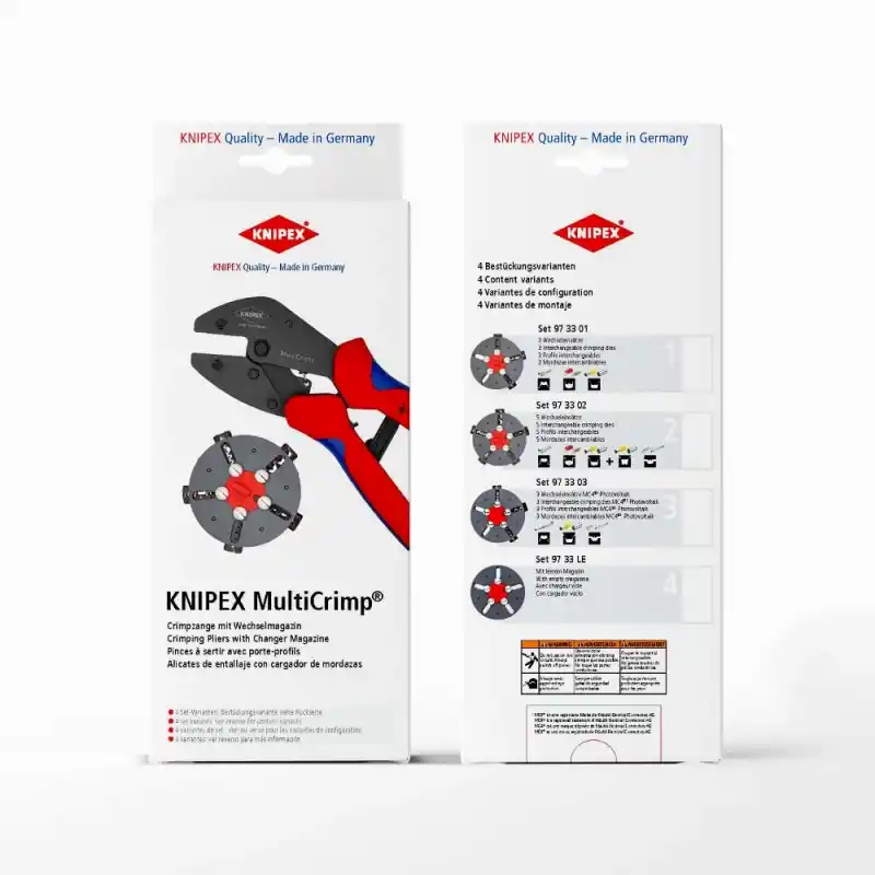 Knipex 97 33 03 MultiCrimp Değiştirilebilir Çeneli Pabuç Sıkma Pensesi