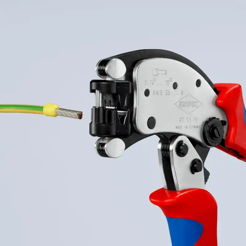 Knipex 97 53 19 Twistor Döner Kafalı Yüksük Sıkma Pensesi