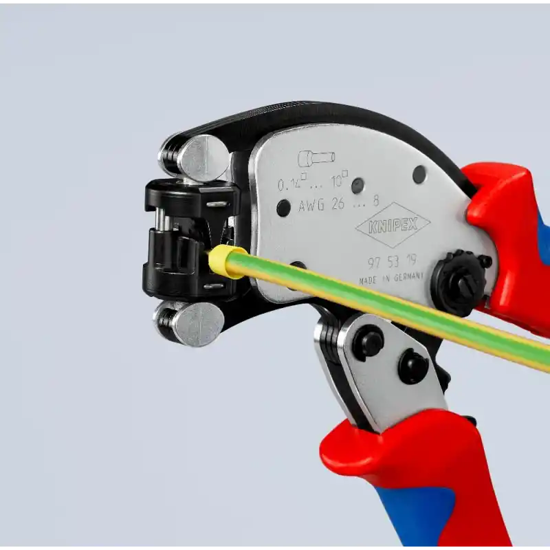 Knipex 97 53 19 Twistor Döner Kafalı Yüksük Sıkma Pensesi