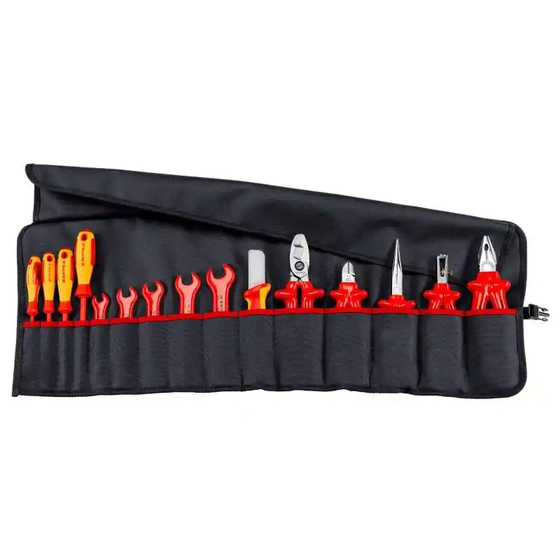 Knipex 98 99 13 Rulolu Alet Çantası Elektrikçi 15 Parça