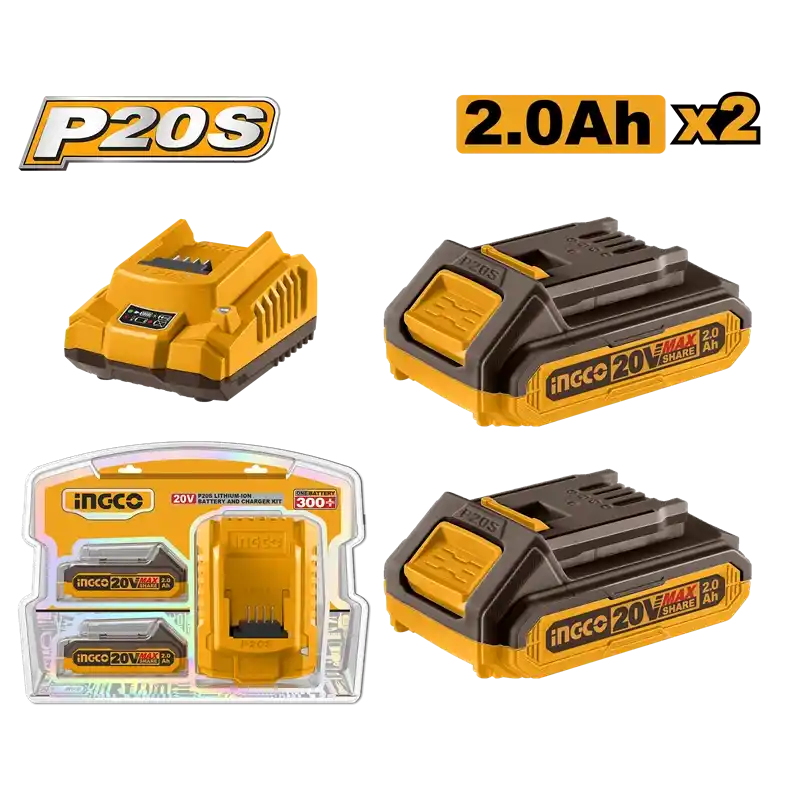 Ingco FBCPK1222E Akü ve Şarj Cihazı Seti 20V 2.0Ah