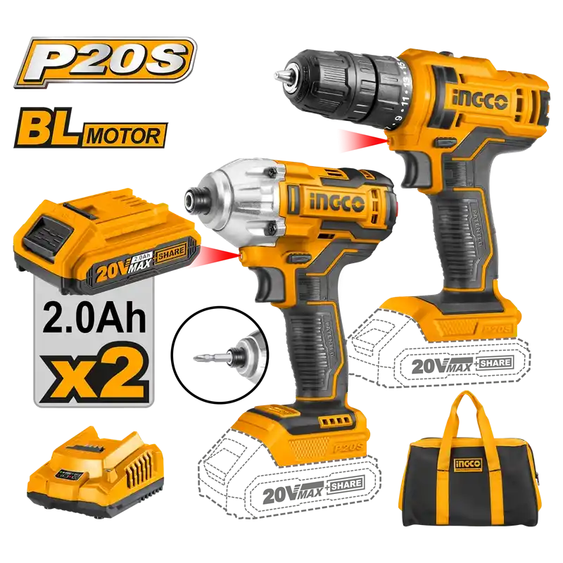 Ingco CKLI2016 Akülü Matkap ve Vidalama Seti