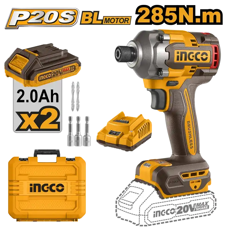 Ingco CIRLI2028E Akülü Kömürsüz Vidalama 1/4