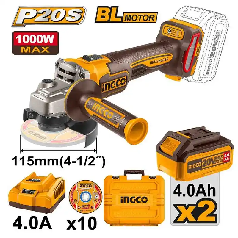 Ingco CAGLI271532E Akülü Avuç Taşlama 115 mm