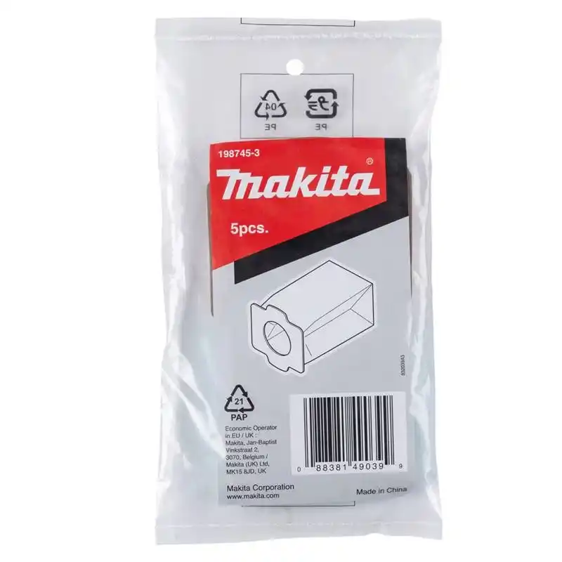 Makita 198745-3 DCL Serisi Süpürge Kağıt Filtre Toz Torbası