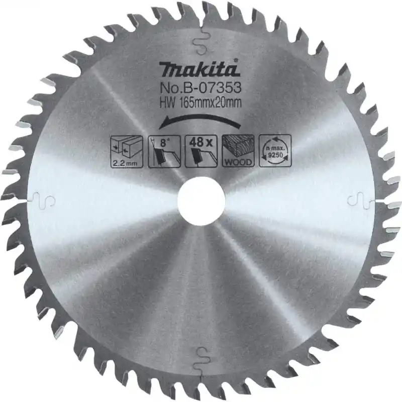Makita B-07353 SP6000K,DSP600 Daire Testere için Elmas Daire Testere Bıçağı 165x20mm 48 Diş