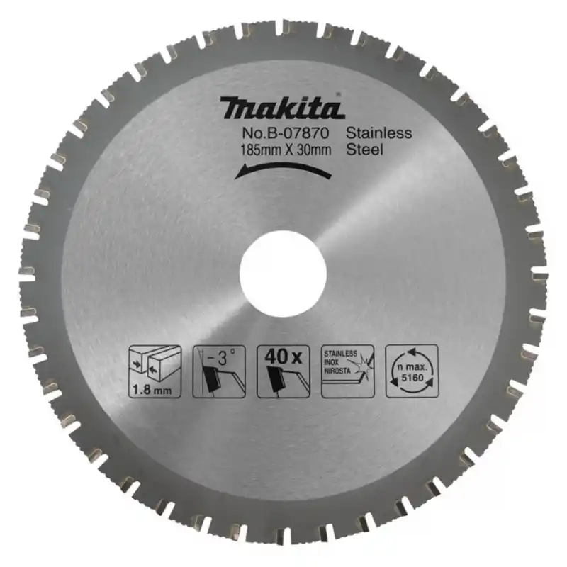 Makita B-07870 4131 Daire Testere için Elmas Daire Testere Bıçağı 185x30mm 40 Diş