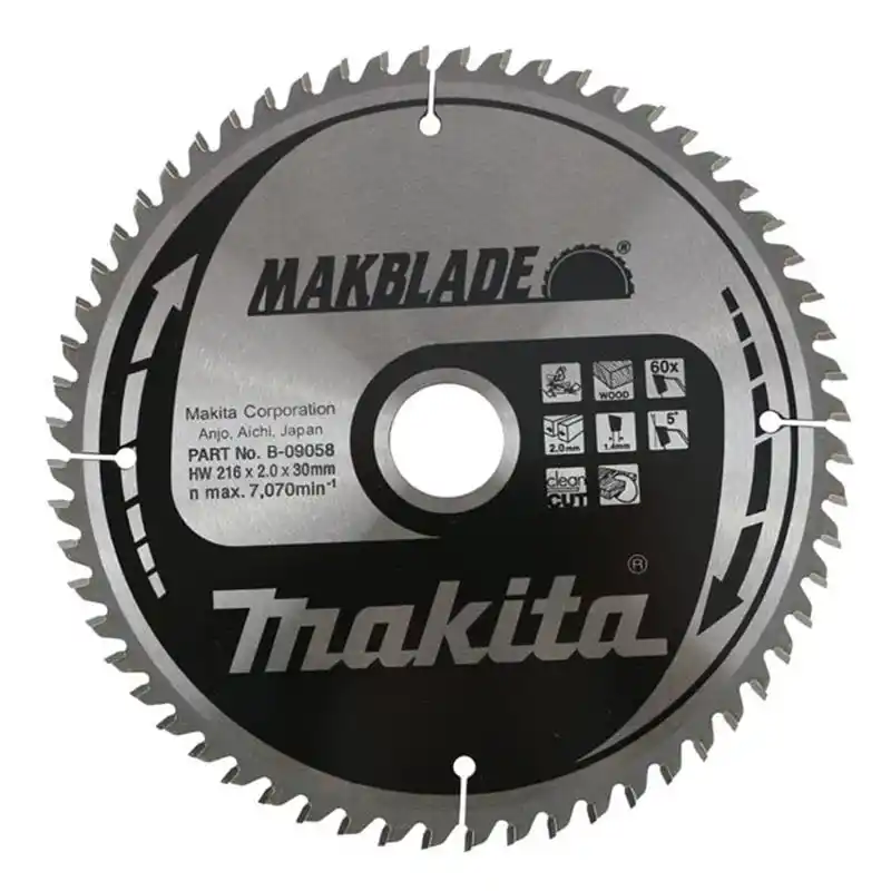 Makita B-09058 LS0815FL Gönye Kesme için Elmas Testere Bıçağı 216x30mm 60 Diş