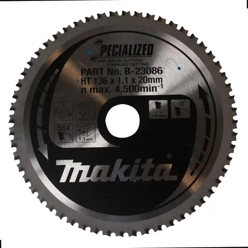 Makita B-23086 Metal Kesme için Metal Elmas Daire Testere Bıçağı 136x20mm 56 Diş