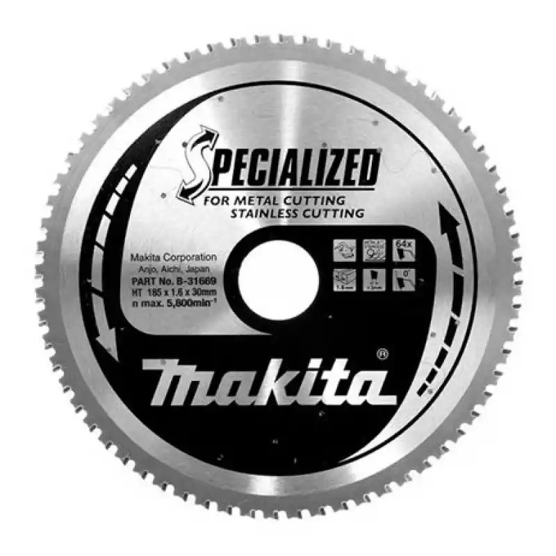Makita B-31669 Metal için Daire Testere Bıçağı 185x30mm 64 Diş