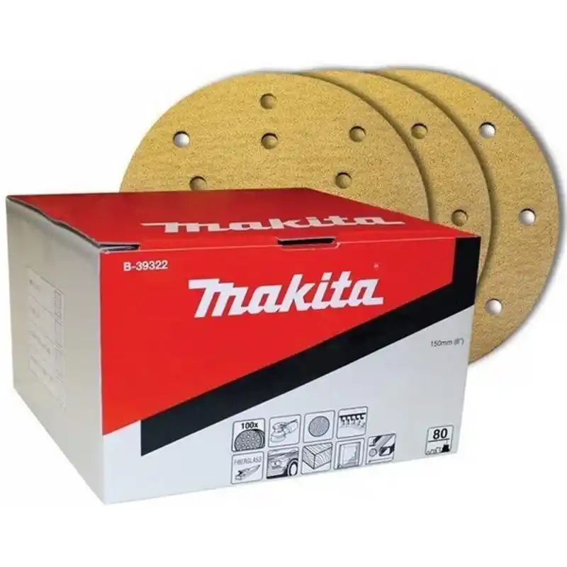 Makita B-39344 15 Delikli Çok Amaçlı Zımpara Kağıdı 120Kum